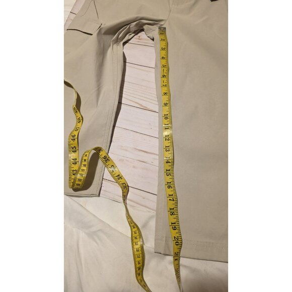 EDDIE BAUER Tech Capri Pants Womens 10 Pumice Cargo Nylon Stretch UPF 50+ NWT - Picture 8 of 11
